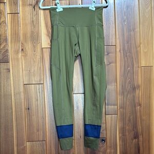 Cotopaxi Leggings Green and Blue High Waist Stretch